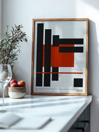 Rote Rechtecke Abstrakt Design