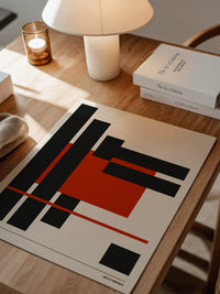 Rote Rechtecke Abstrakt Design