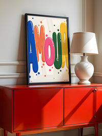 Bunte Pop-Art Liebe