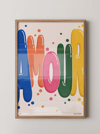Bunte Pop-Art Liebe