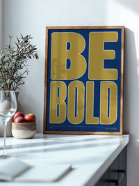 Goldene Schrift Blau