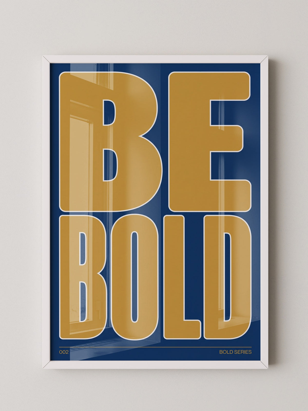Goldene Schrift Blau