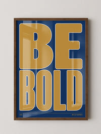 Goldene Schrift Blau