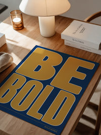 Goldene Schrift Blau