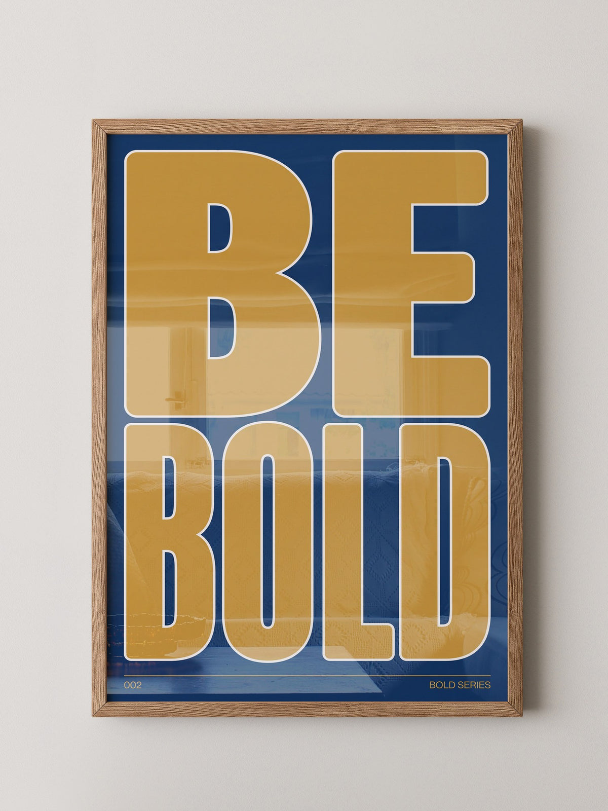 Goldene Schrift Blau