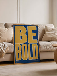 Goldene Schrift Blau
