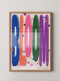 Bloom Farbenfrohes Typografie Design