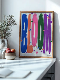 Bloom Farbenfrohes Typografie Design