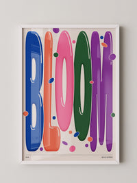 Bloom Farbenfrohes Typografie Design