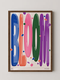 Bloom Farbenfrohes Typografie Design