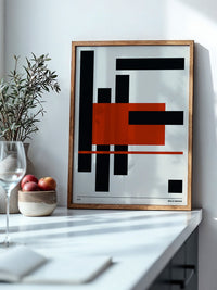 Geometrie Rot Schwarz Kontrast