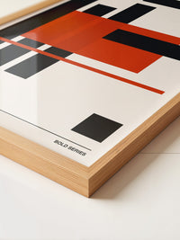Geometrie Rot Schwarz Kontrast