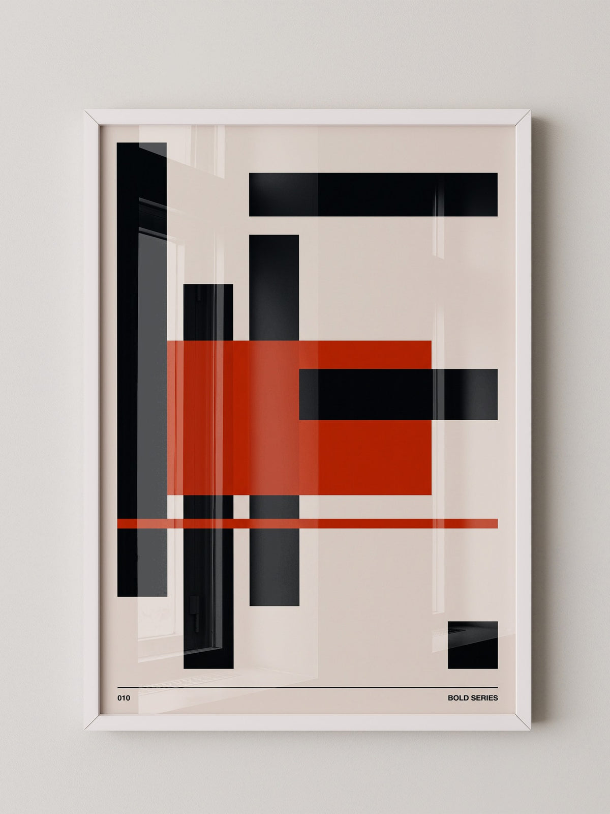 Geometrie Rot Schwarz Kontrast