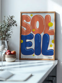 Soleil Bunte Buchstaben kontrastreich