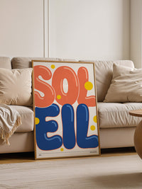 Soleil Bunte Buchstaben kontrastreich