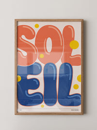 Soleil Bunte Buchstaben kontrastreich
