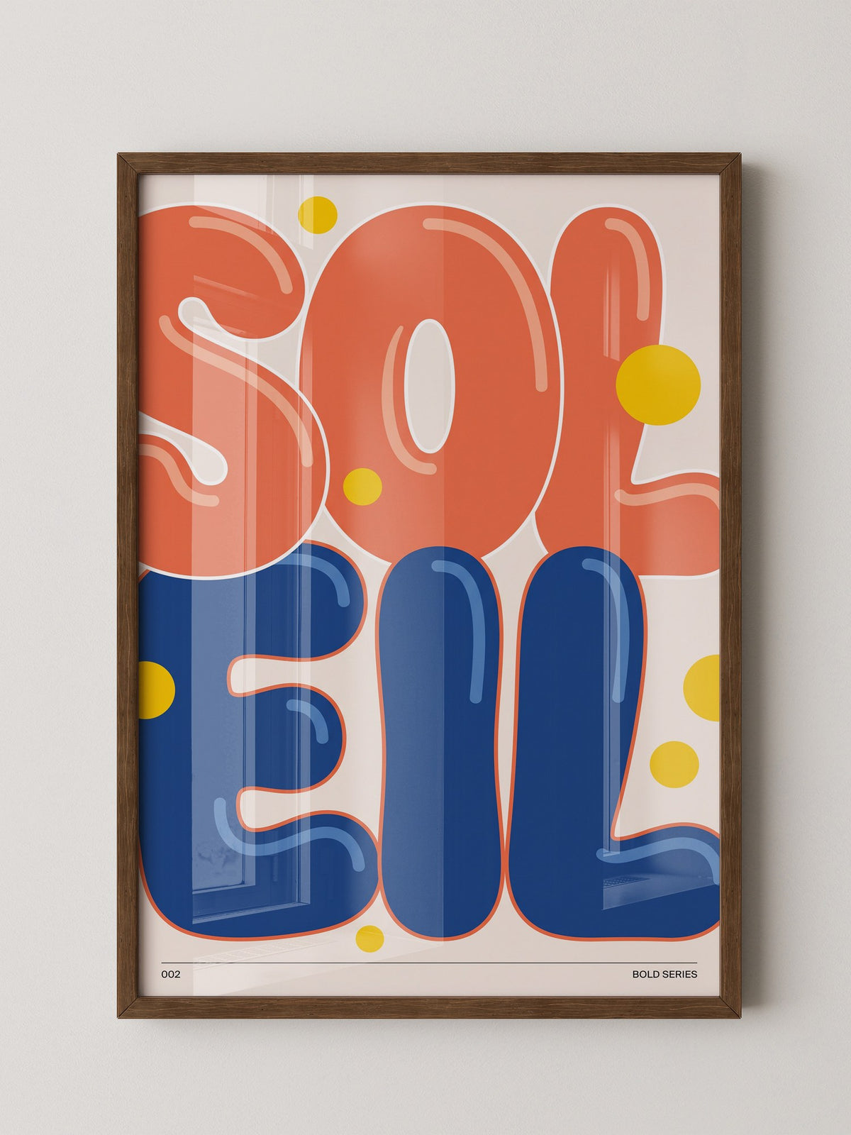Soleil Bunte Buchstaben kontrastreich