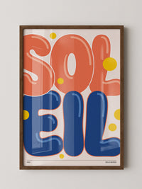 Soleil Bunte Buchstaben kontrastreich