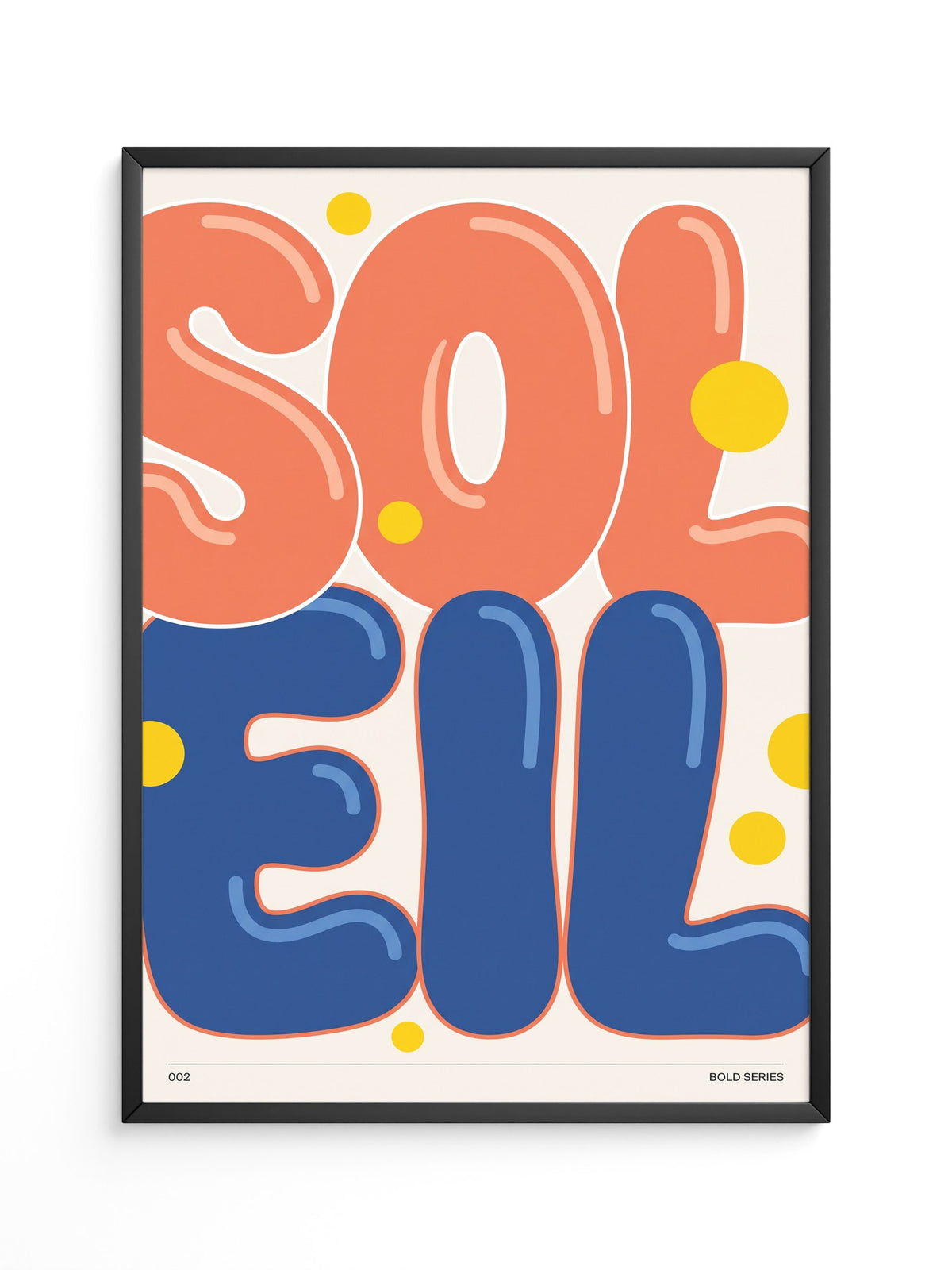 Soleil Bunte Buchstaben kontrastreich