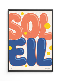 Soleil Bunte Buchstaben kontrastreich