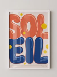 Soleil Bunte Buchstaben kontrastreich