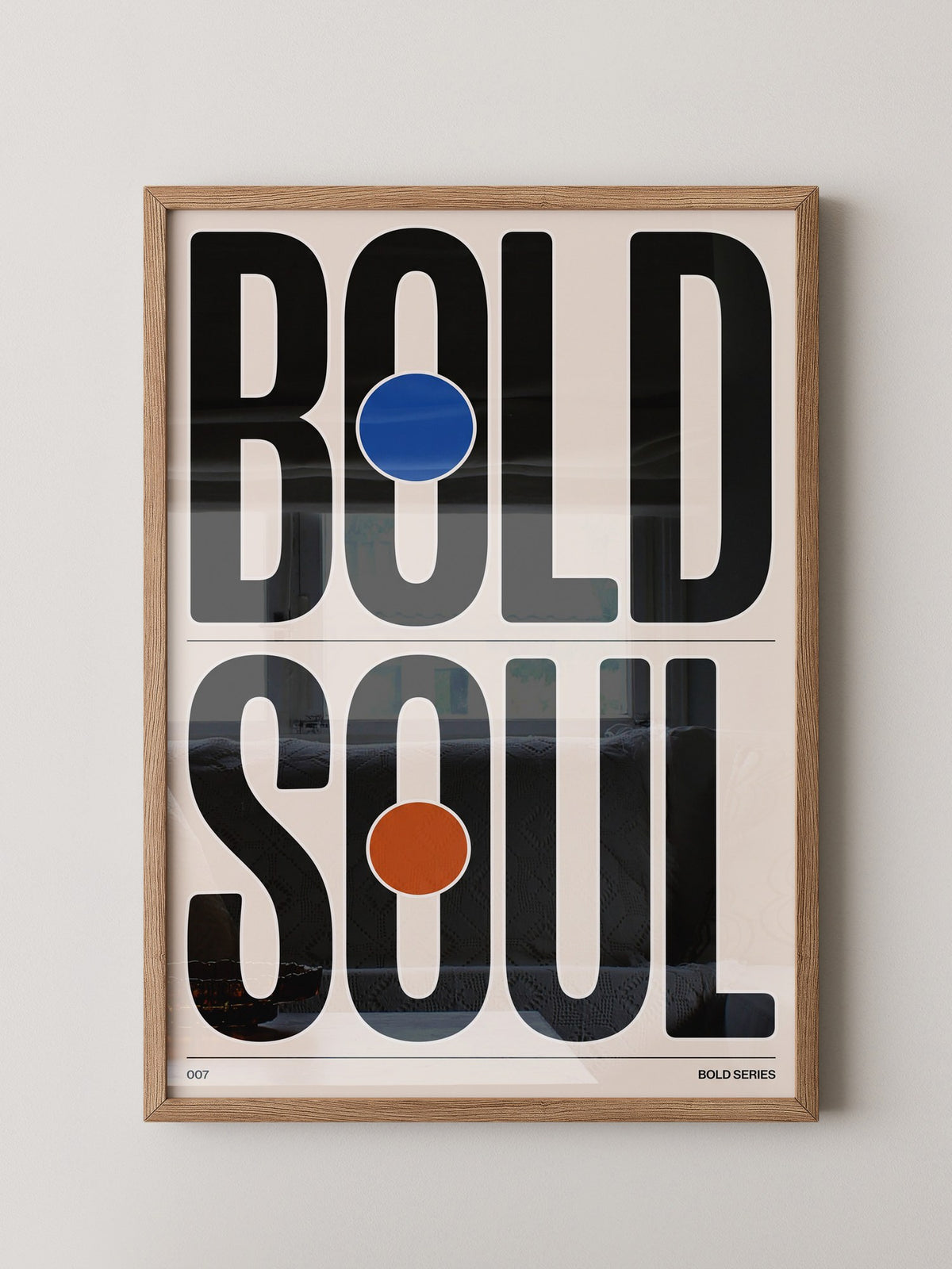 Bold Typografie Kreise Farbakzent