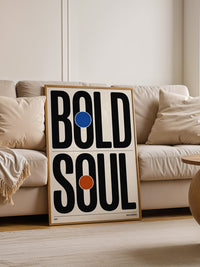 Bold Typografie Kreise Farbakzent