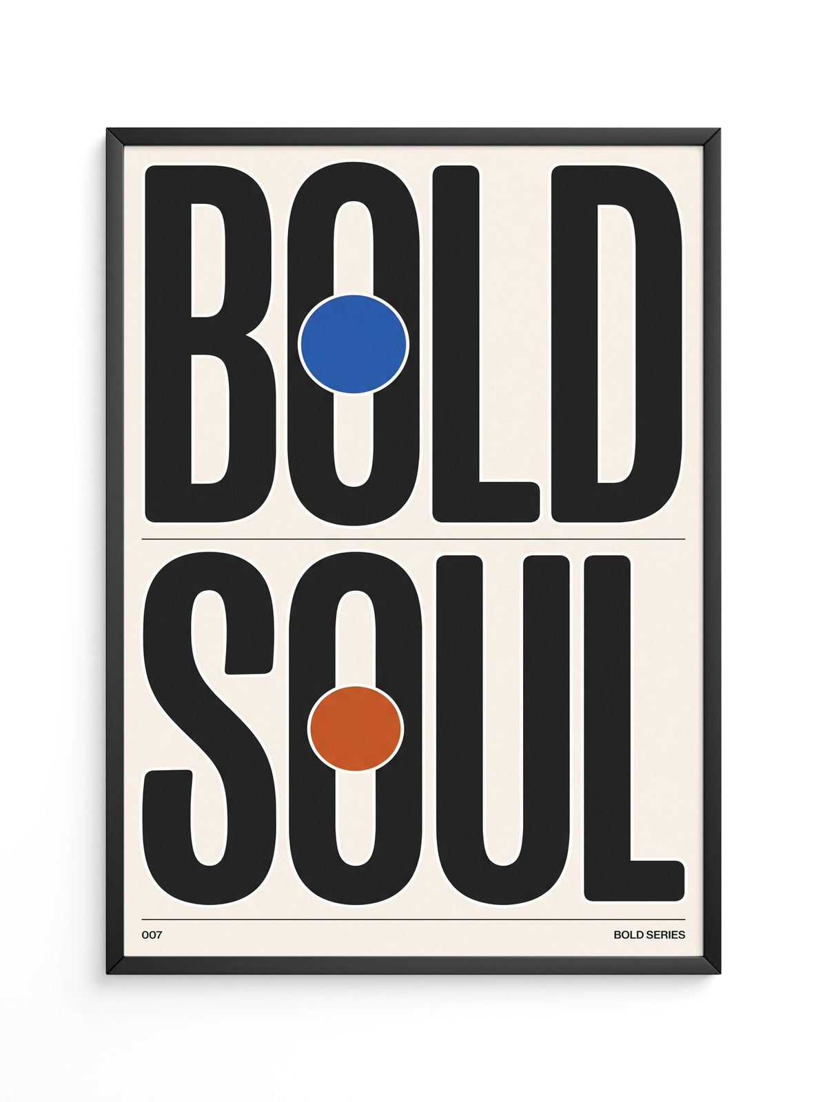 Bold Typografie Kreise Farbakzent