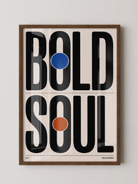 Bold Typografie Kreise Farbakzent