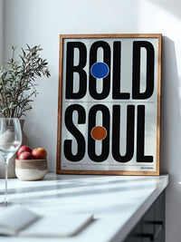 Bold Typografie Kreise Farbakzent