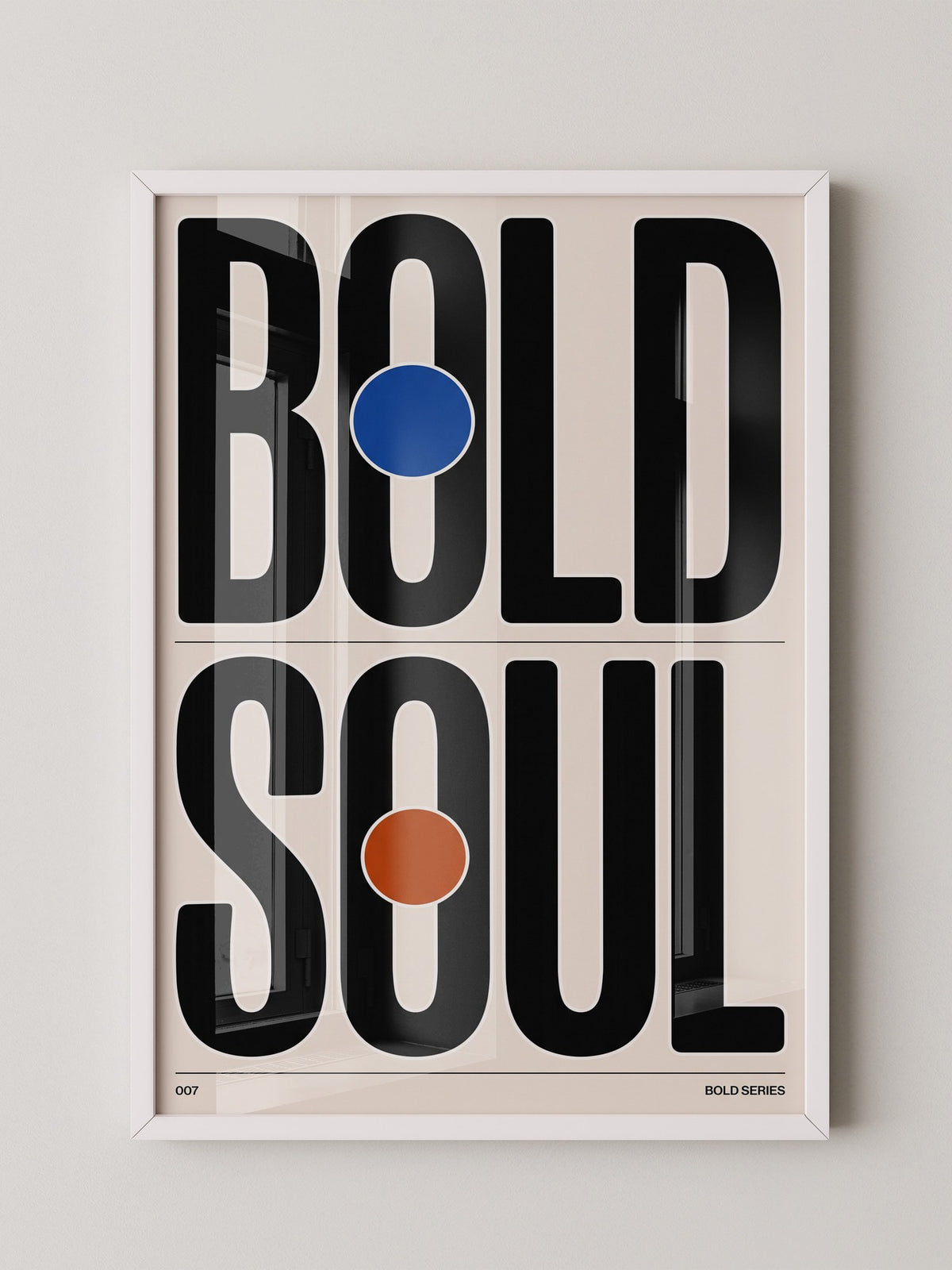 Bold Typografie Kreise Farbakzent