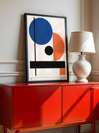 Geometrische Formen Blau Orange