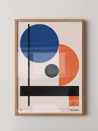 Geometrische Formen Blau Orange