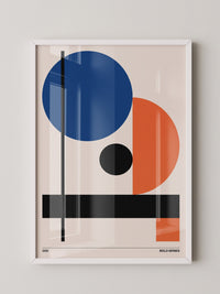 Geometrische Formen Blau Orange
