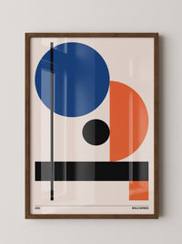 Geometrische Formen Blau Orange