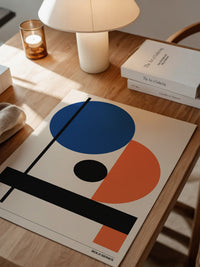 Geometrische Formen Blau Orange