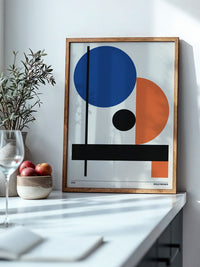 Geometrische Formen Blau Orange