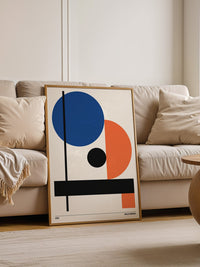 Geometrische Formen Blau Orange