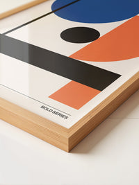 Geometrische Formen Blau Orange