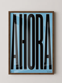 Ahora Typografie Schwarz Blau