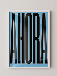 Ahora Typografie Schwarz Blau