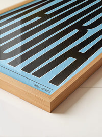 Ahora Typografie Schwarz Blau