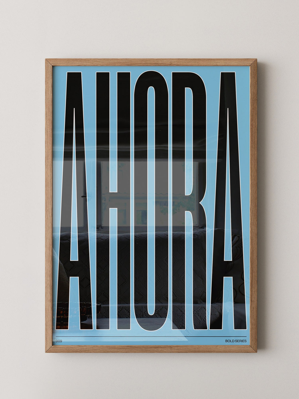 Ahora Typografie Schwarz Blau