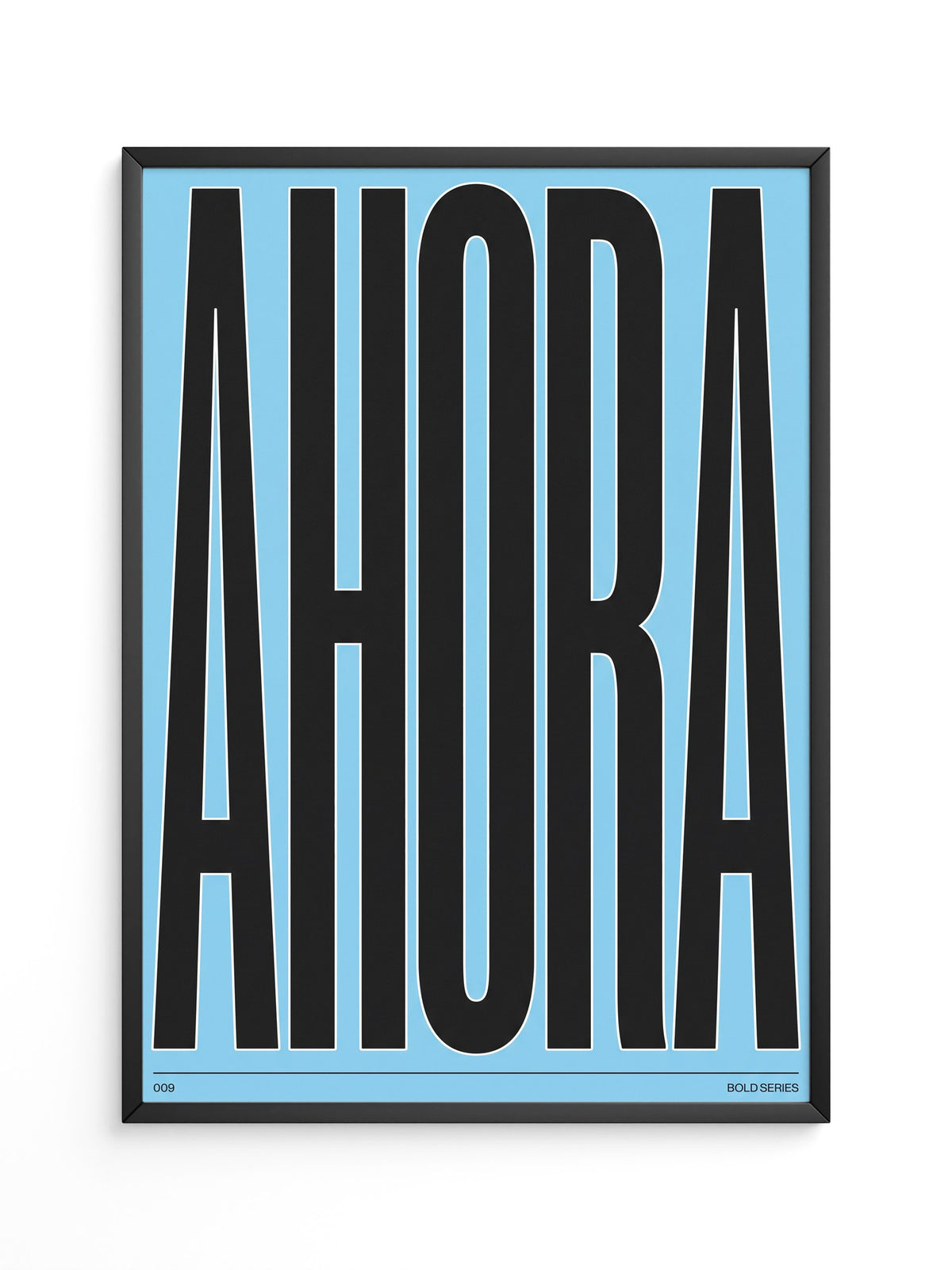 Ahora Typografie Schwarz Blau