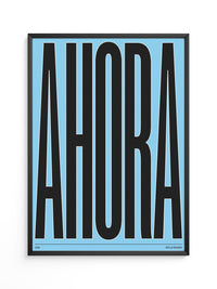 Ahora Typografie Schwarz Blau