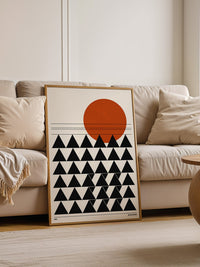 Sonnenaufgang Geometrie Minimalistisch