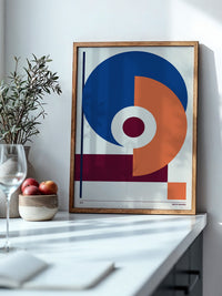 Geometrische Formen Blau Orange