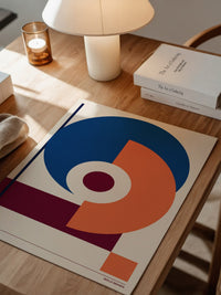 Geometrische Formen Blau Orange