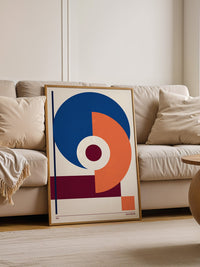Geometrische Formen Blau Orange