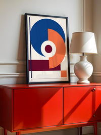 Geometrische Formen Blau Orange